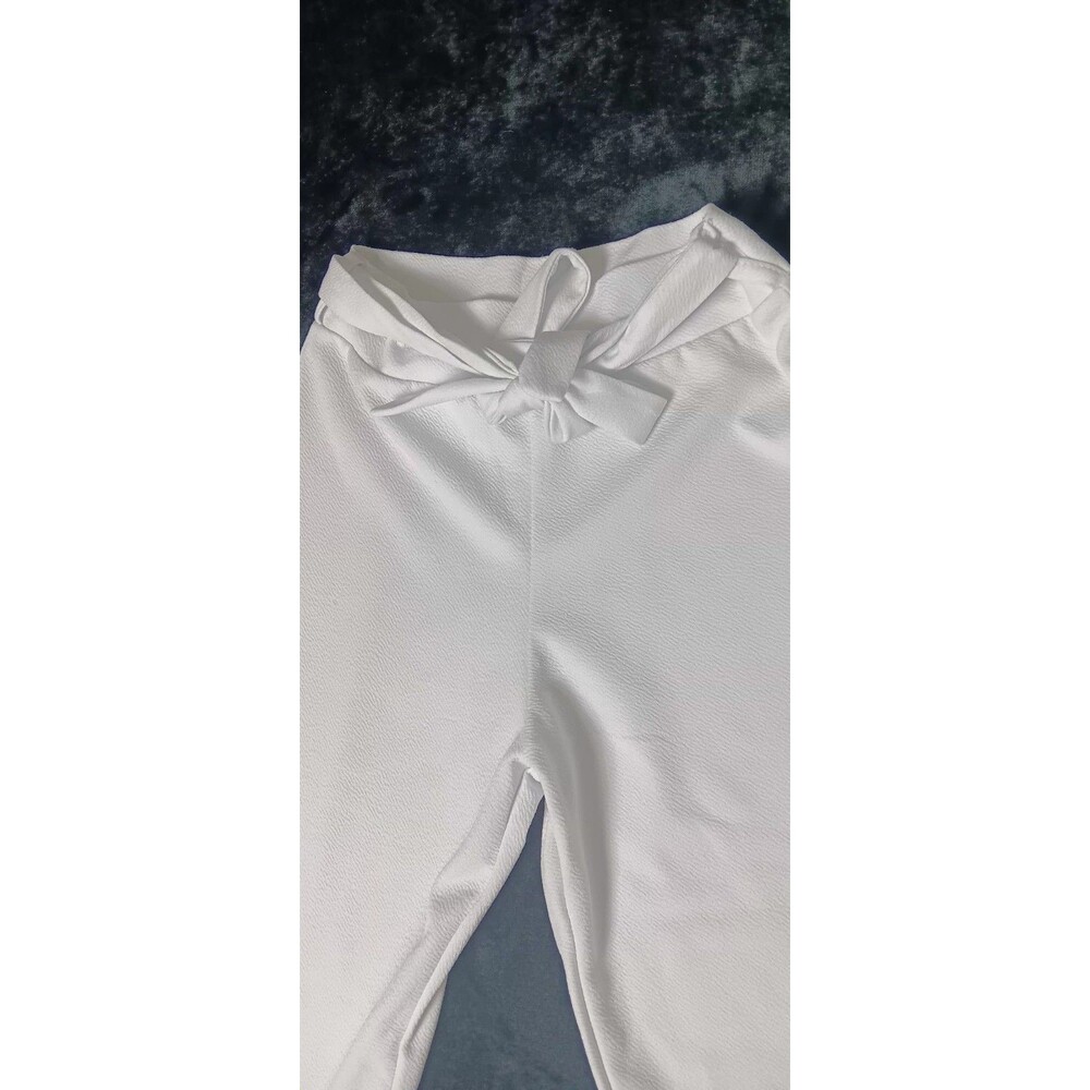 Park Avenue High Rise Bell Bottom Flare Pants S White Retro Disco 70s Festival - Picture 4 of 10